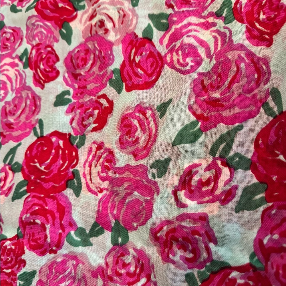New UGG Floral Scarf with Pink and Blue Ombre Fade - Picture 3 of 6